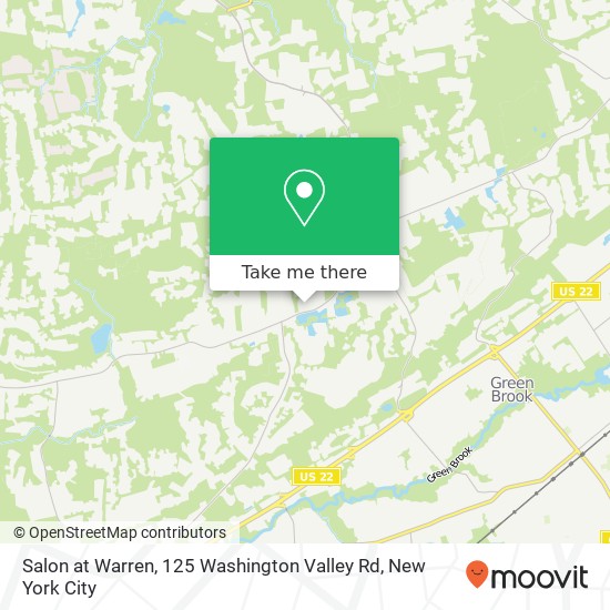 Mapa de Salon at Warren, 125 Washington Valley Rd