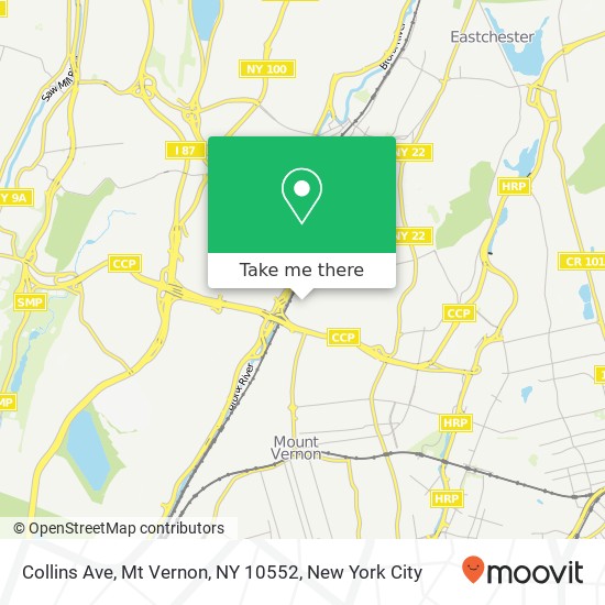 Collins Ave, Mt Vernon, NY 10552 map