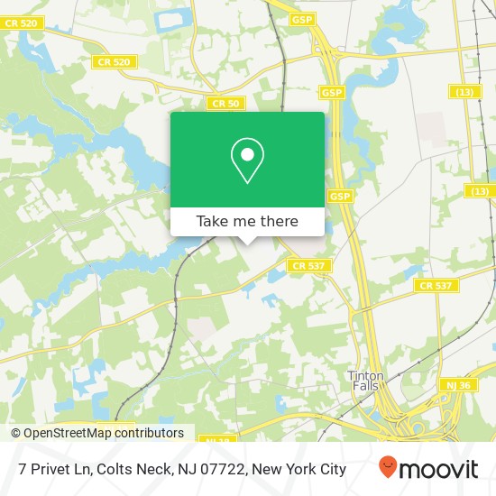 7 Privet Ln, Colts Neck, NJ 07722 map