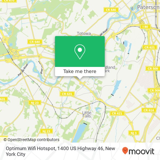 Optimum Wifi Hotspot, 1400 US Highway 46 map