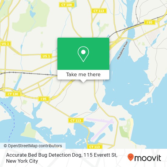 Mapa de Accurate Bed Bug Detection Dog, 115 Everett St