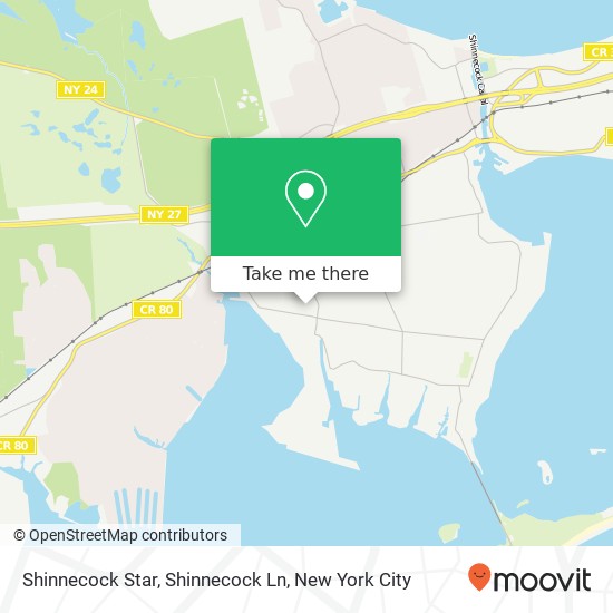 Mapa de Shinnecock Star, Shinnecock Ln