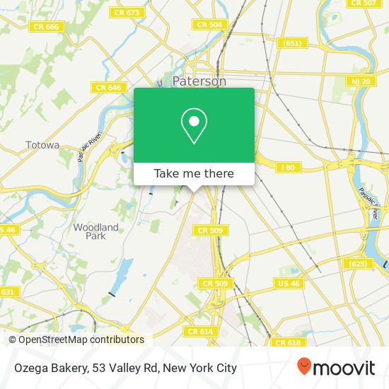 Mapa de Ozega Bakery, 53 Valley Rd