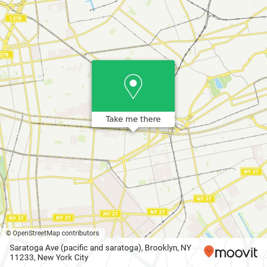 Saratoga Ave (pacific and saratoga), Brooklyn, NY 11233 map