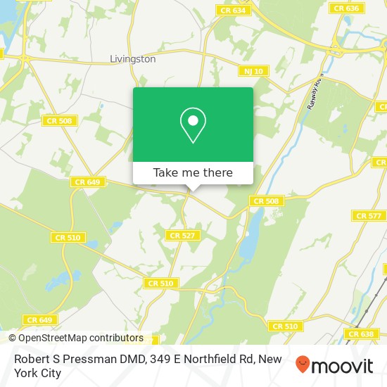 Mapa de Robert S Pressman DMD, 349 E Northfield Rd