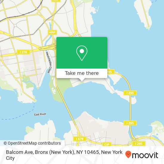 Mapa de Balcom Ave, Bronx (New York), NY 10465