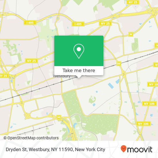 Mapa de Dryden St, Westbury, NY 11590