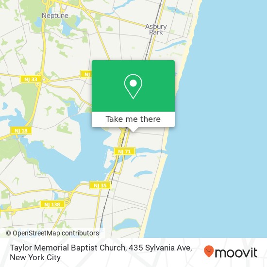 Taylor Memorial Baptist Church, 435 Sylvania Ave map