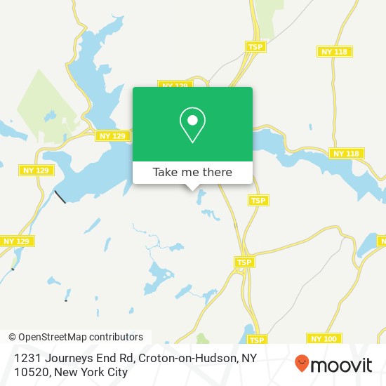 Mapa de 1231 Journeys End Rd, Croton-on-Hudson, NY 10520