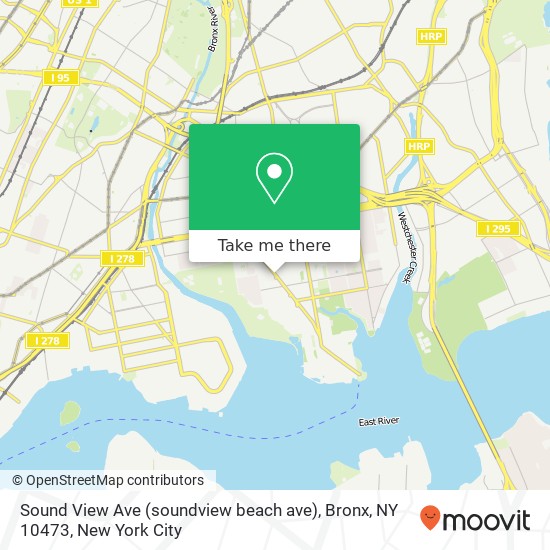 Mapa de Sound View Ave (soundview beach ave), Bronx, NY 10473