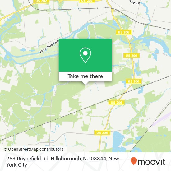 Mapa de 253 Roycefield Rd, Hillsborough, NJ 08844