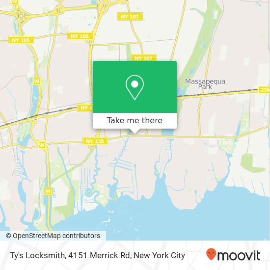 Ty's Locksmith, 4151 Merrick Rd map