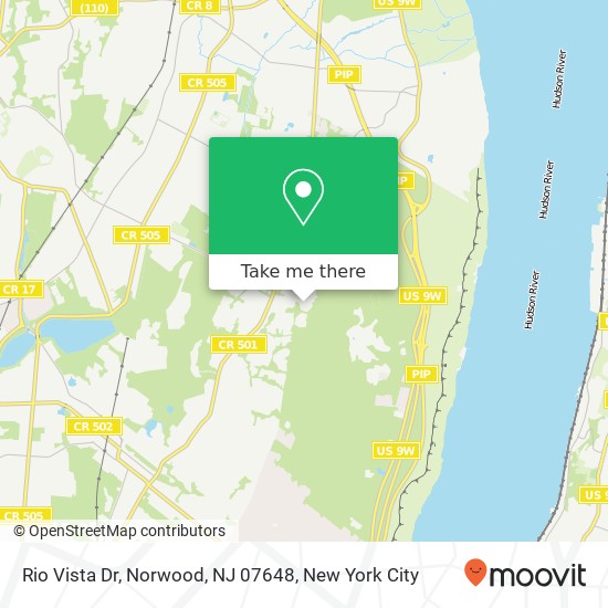 Mapa de Rio Vista Dr, Norwood, NJ 07648
