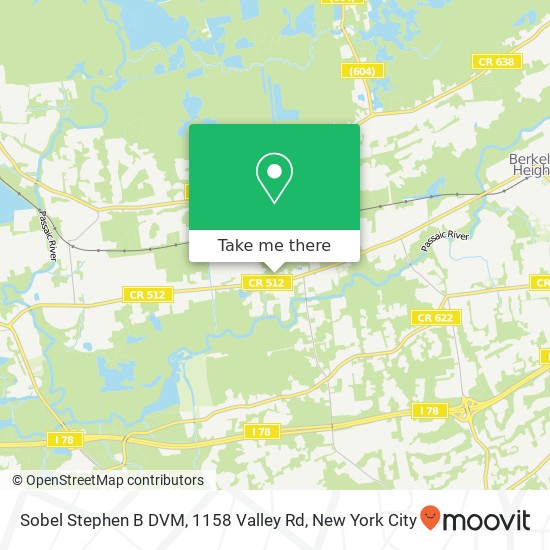 Sobel Stephen B DVM, 1158 Valley Rd map