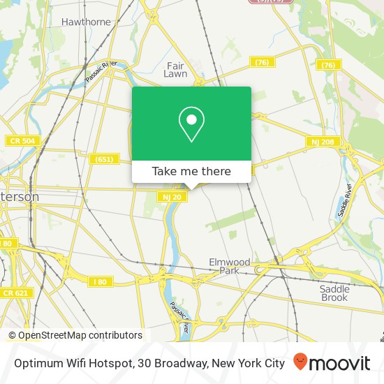 Optimum Wifi Hotspot, 30 Broadway map