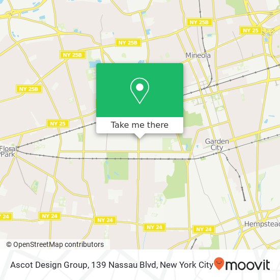 Mapa de Ascot Design Group, 139 Nassau Blvd