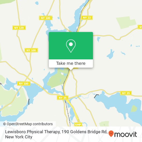 Lewisboro Physical Therapy, 190 Goldens Bridge Rd map