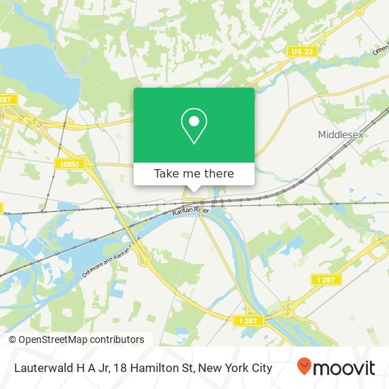 Lauterwald H A Jr, 18 Hamilton St map