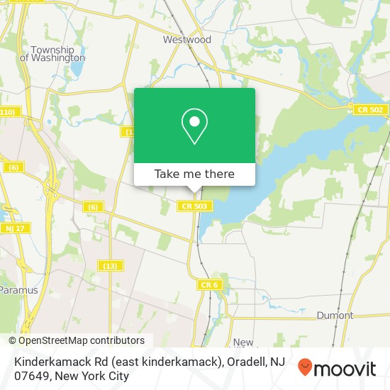 Kinderkamack Rd (east kinderkamack), Oradell, NJ 07649 map