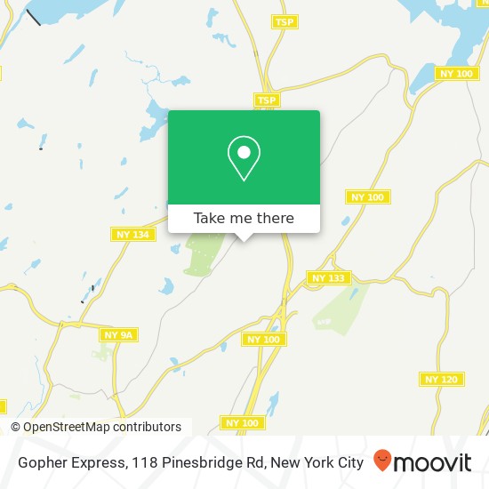 Mapa de Gopher Express, 118 Pinesbridge Rd