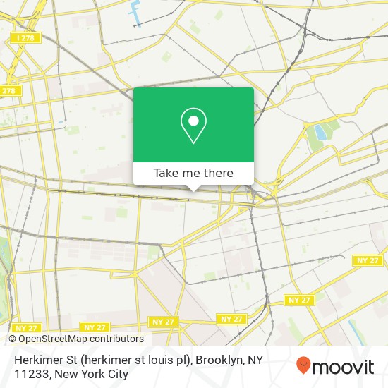 Mapa de Herkimer St (herkimer st louis pl), Brooklyn, NY 11233