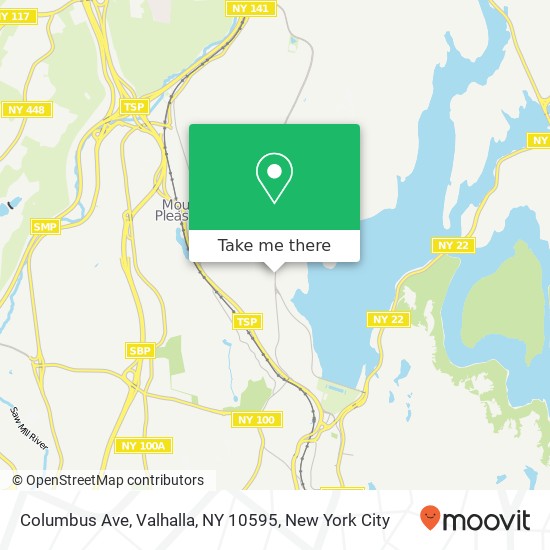 Mapa de Columbus Ave, Valhalla, NY 10595