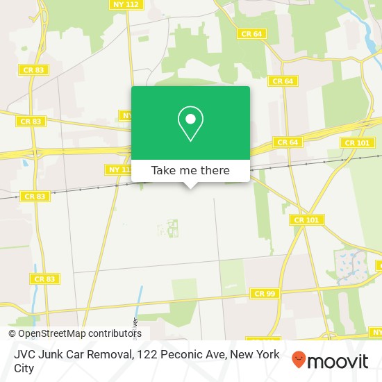 Mapa de JVC Junk Car Removal, 122 Peconic Ave