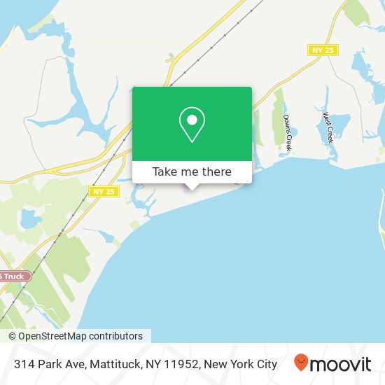 Mapa de 314 Park Ave, Mattituck, NY 11952