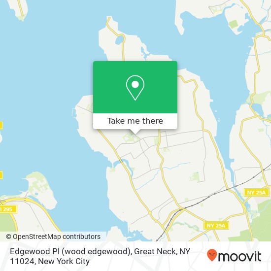 Mapa de Edgewood Pl (wood edgewood), Great Neck, NY 11024