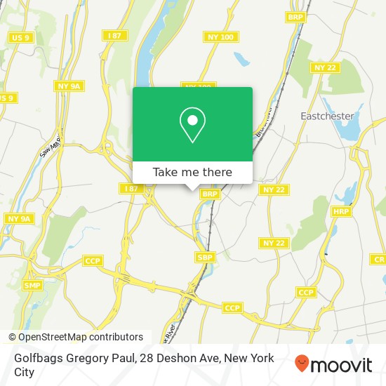 Mapa de Golfbags Gregory Paul, 28 Deshon Ave