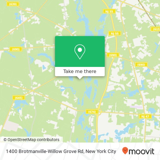 1400 Brotmanville-Willow Grove Rd, Elmer, NJ 08318 map
