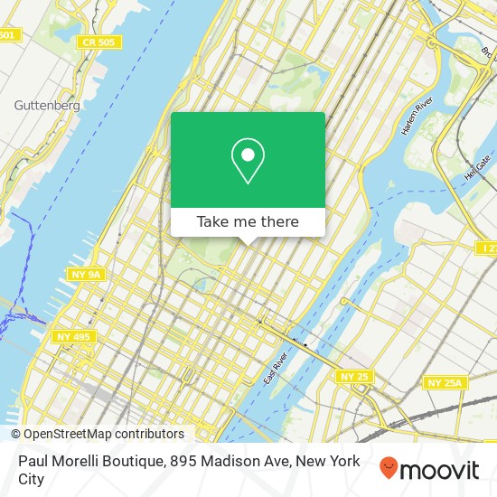 Mapa de Paul Morelli Boutique, 895 Madison Ave