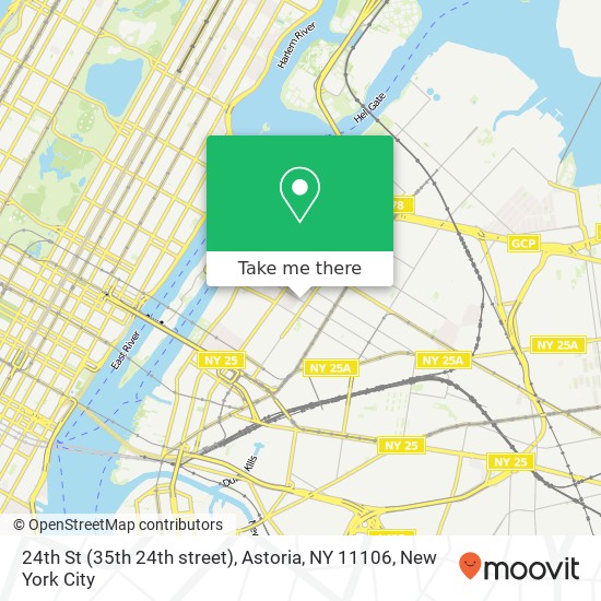 24th St (35th 24th street), Astoria, NY 11106 map