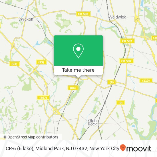 CR-6 (6 lake), Midland Park, NJ 07432 map