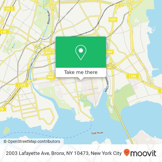 Mapa de 2003 Lafayette Ave, Bronx, NY 10473
