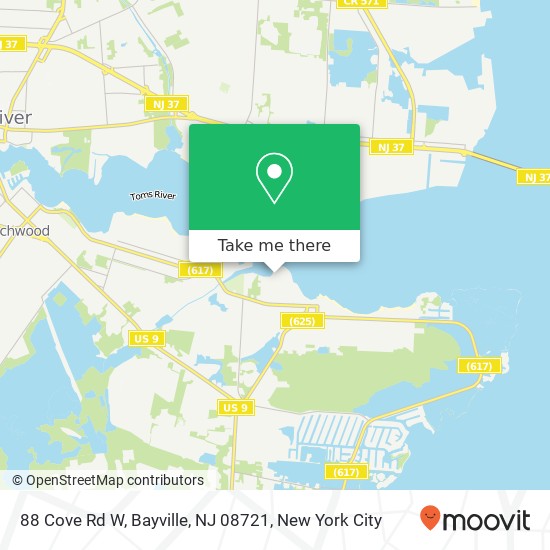 88 Cove Rd W, Bayville, NJ 08721 map