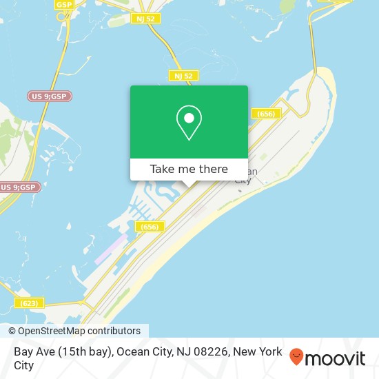 Mapa de Bay Ave (15th bay), Ocean City, NJ 08226