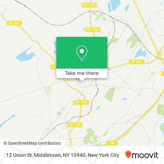 Mapa de 12 Union St, Middletown, NY 10940