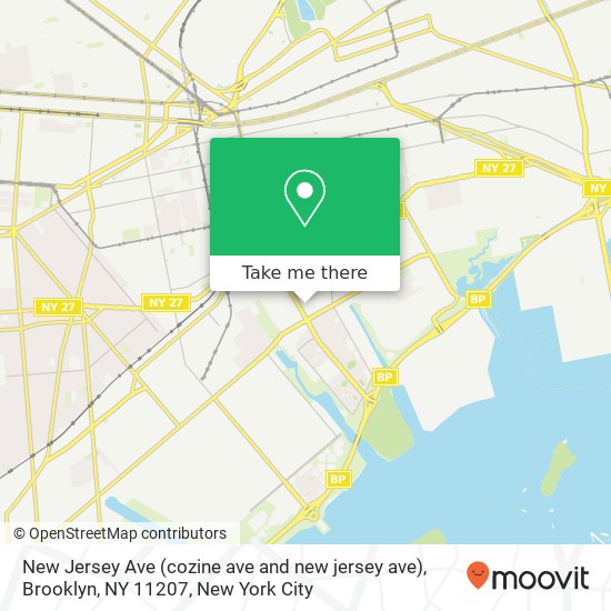 New Jersey Ave (cozine ave and new jersey ave), Brooklyn, NY 11207 map