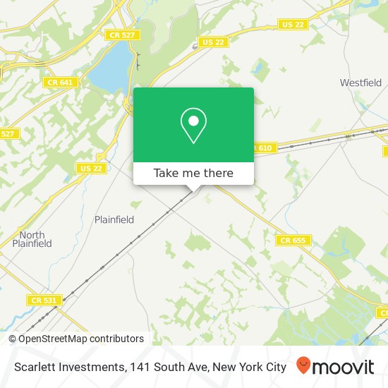 Mapa de Scarlett Investments, 141 South Ave
