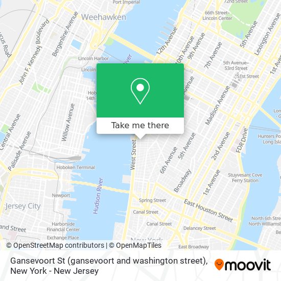 Gansevoort St (gansevoort and washington street) map