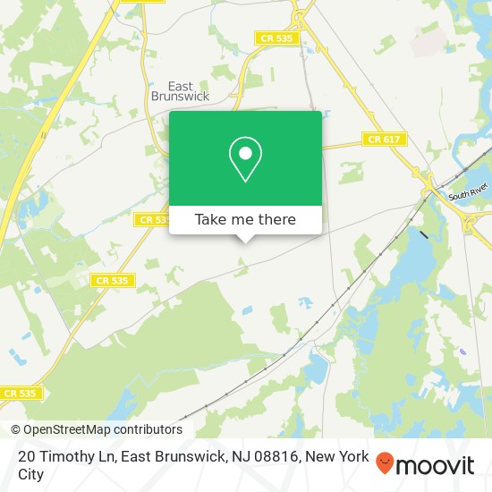 20 Timothy Ln, East Brunswick, NJ 08816 map
