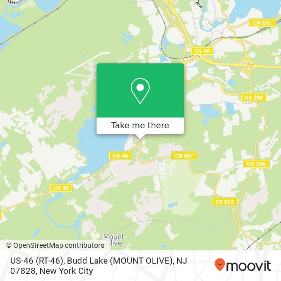 Mapa de US-46 (RT-46), Budd Lake (MOUNT OLIVE), NJ 07828