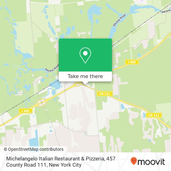 Michelangelo Italian Restaurant & Pizzeria, 457 County Road 111 map