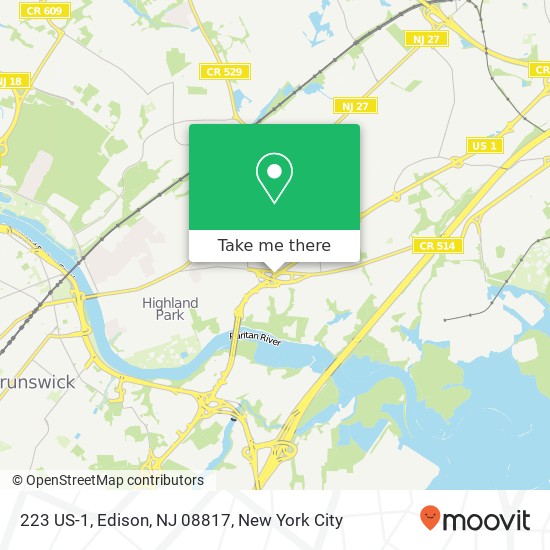 223 US-1, Edison, NJ 08817 map