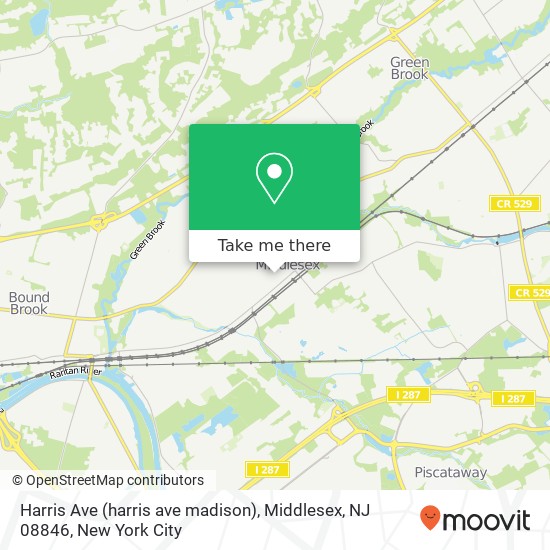 Harris Ave (harris ave madison), Middlesex, NJ 08846 map