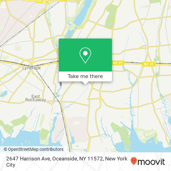 Mapa de 2647 Harrison Ave, Oceanside, NY 11572