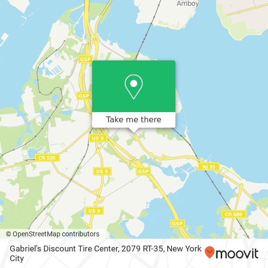 Mapa de Gabriel's Discount Tire Center, 2079 RT-35