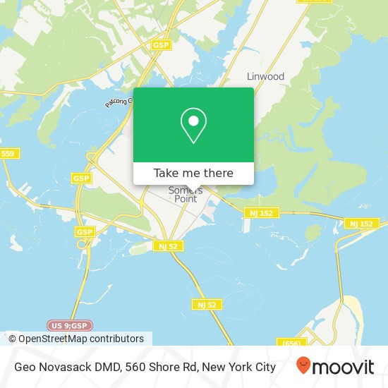 Geo Novasack DMD, 560 Shore Rd map