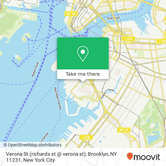 Verona St (richards st @ verona st), Brooklyn, NY 11231 map